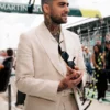 Zayn Malik Beige Suit F1 Miami Grand Prix