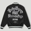 geedup company black varsity jacket