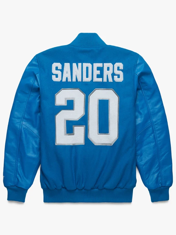 Big Bad Barry Sanders Blue Varsity Jacket