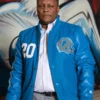 Big Bad Barry Sanders Detroit Lions Blue Varsity Jacket