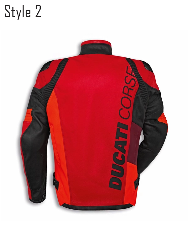 Ducati Red Motorcycle Leather Jacket