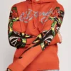 Ed Hardy Luxury Rhinestone Panther Snake Hoodie