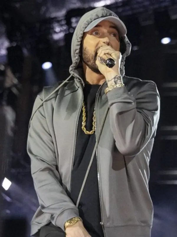 Eminem Grey Hoodie Zip-Up