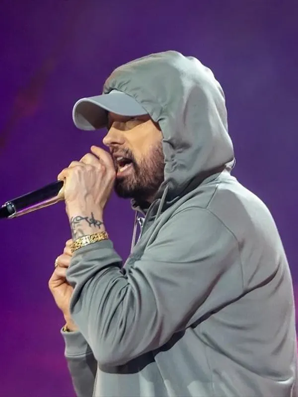 Eminem Zip-Up Hoodie Grey