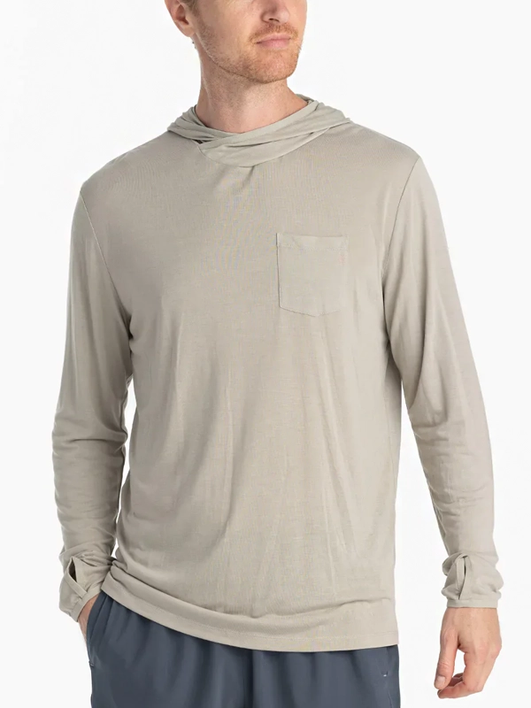 FreeFly Men's Bamboo Lightweight Hoodie Beige