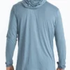 FreeFly Men's Bamboo Lightweight Hoodie Blue