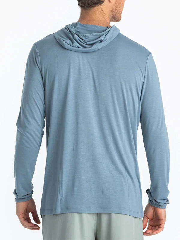 FreeFly Men's Bamboo Lightweight Hoodie Blue