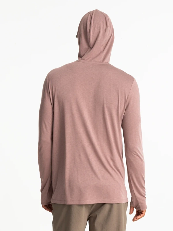 FreeFly Men's Bamboo Lightweight Hoodie Pink