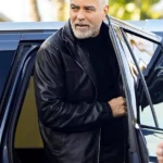 Wolves George Clooney Black Leather Jacket