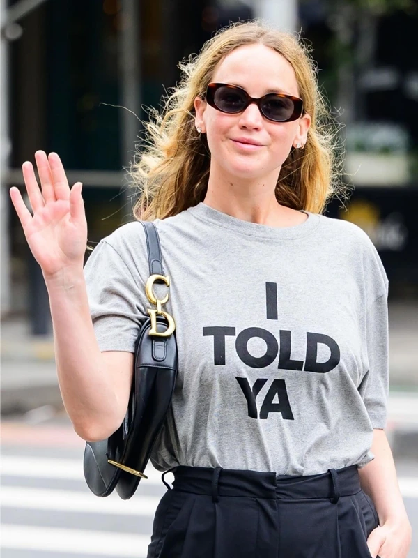 Jennifer Lawrence Challengers I Told Ya T-Shirt