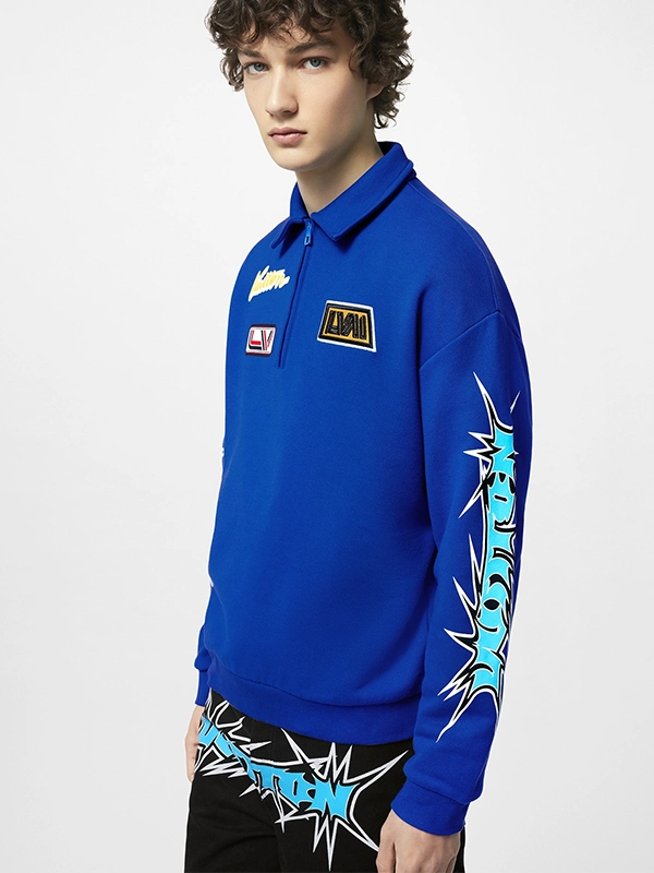 Louis Vuitton Printed Half-Zip Sweatshirt