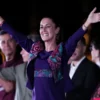 Mexican President Claudia Sheinbaum Purple Jacket