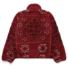 Mutimer Rug Fleece Printed Red Jacket