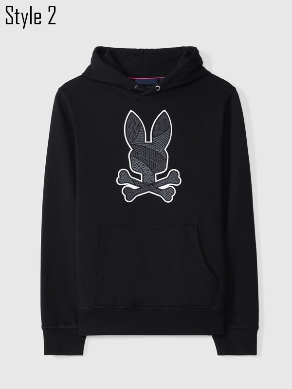 Psycho Bunny Hoodie Psycho Bunny Black Pullover Hoodie