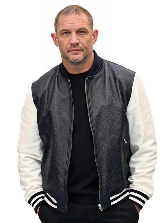 The Bikeriders Premiere Tom Hardy Leather Bomber Jacket