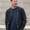 The Union Mark Wahlberg Suede Leather Bomber Jacket