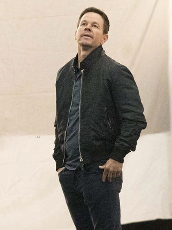 The Wahlberg Black Bomber Jacket Union Mark