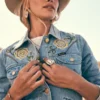 Wrangler Kendra Scott Blue Denim Trucker Jacket