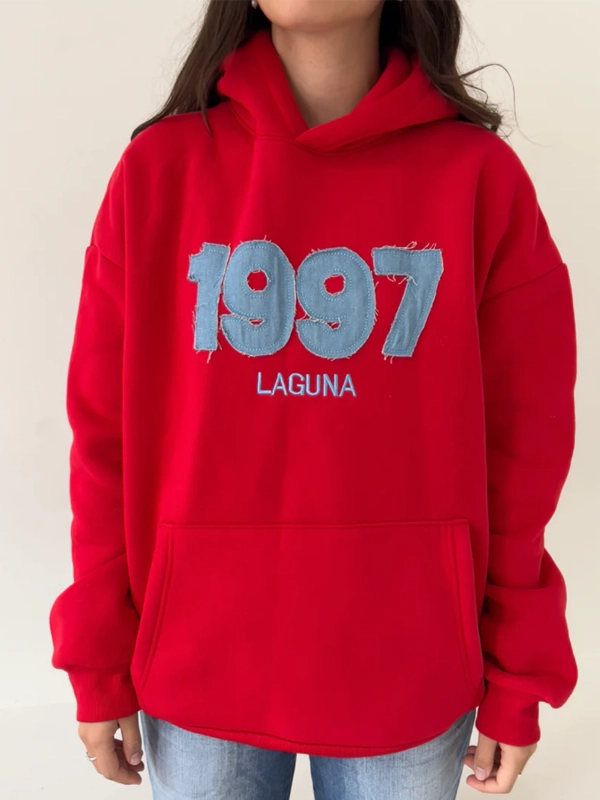 1997 Laguna Oversized Hoodie Red