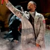 2024 BET Awards Will Smith Grey Leather Coat