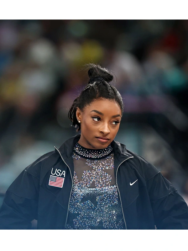 2024 Olympics Simone Biles Team USA Black Jacket