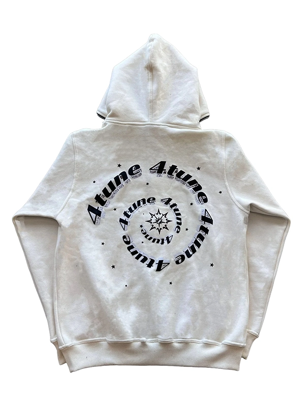 4tune Cream Zip Up Hoodie