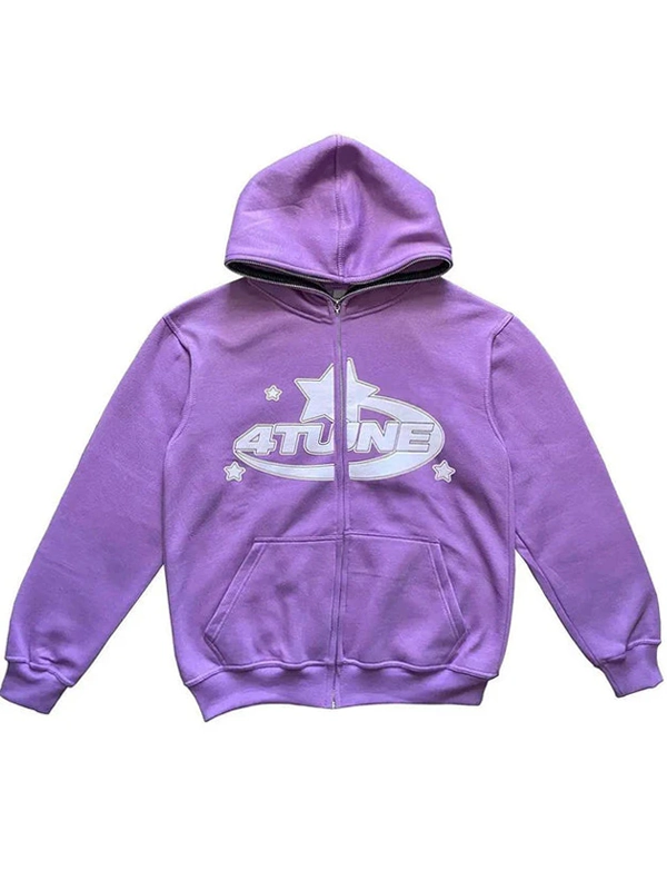 4tune Full Zip Hoodie Purple