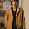 A Complete Unknown Bob Dylan Suede Shearling Jacket