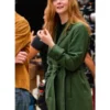 A Complete Unknown Elle Fanning Coat Green