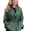 A Complete Unknown Elle Fanning Green Coat