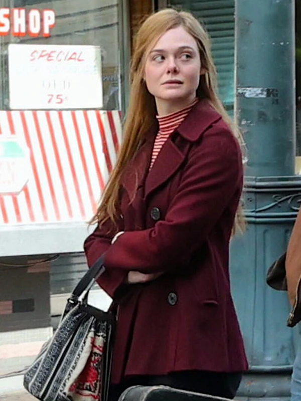 A Complete Unknown Sylvie Russo Maroon Coat