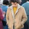 A Complete Unknown Timothée Chalamet Suede Shearling Jacket