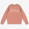 Anxious This Too Shall Pass Orange Crewneck