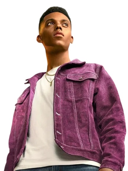 Bel-Air S02 Jabari Banks Purple Denim Jacket