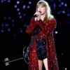 Eras Tour Taylor Swift Red & Black Sequin Coat