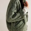 Free People Greaen Quilted Jacket