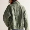 Free People Quilted Jacket Green