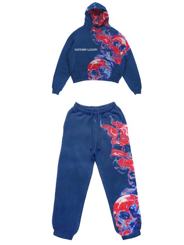 Gateway Luxury Skully Blue Tracksuit