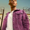 Jabari Banks Bel-Air S02 Purple Denim Jacket