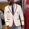 Lebron James Paris 2024 Olympics White Blazer