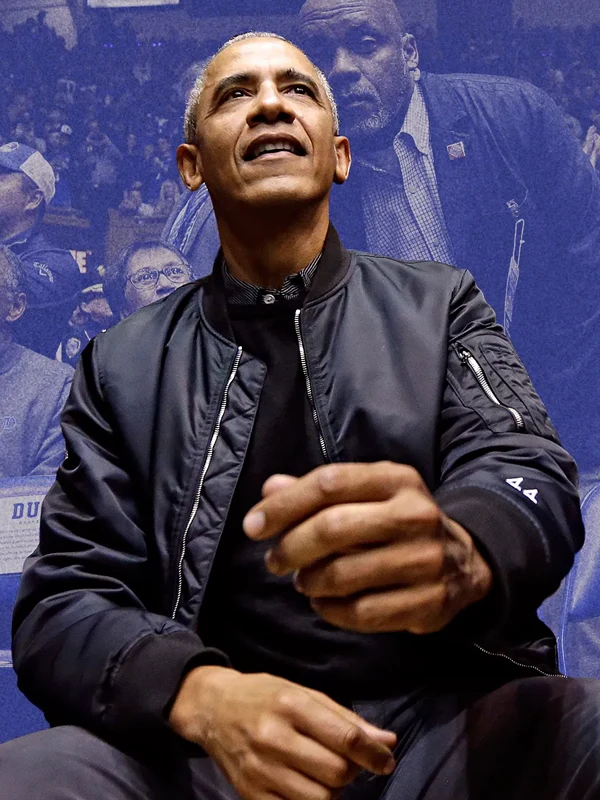 Obama 44 Black Bomber Jacket