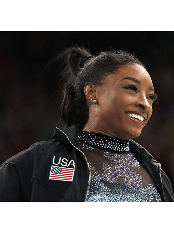 Olympics 2024 Simone Biles Black Jacket