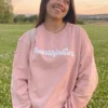 Overthinker Breathe In & Out Pink Sweatshirt