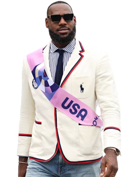 Paris 2024 Olympics Lebron James White Blazer