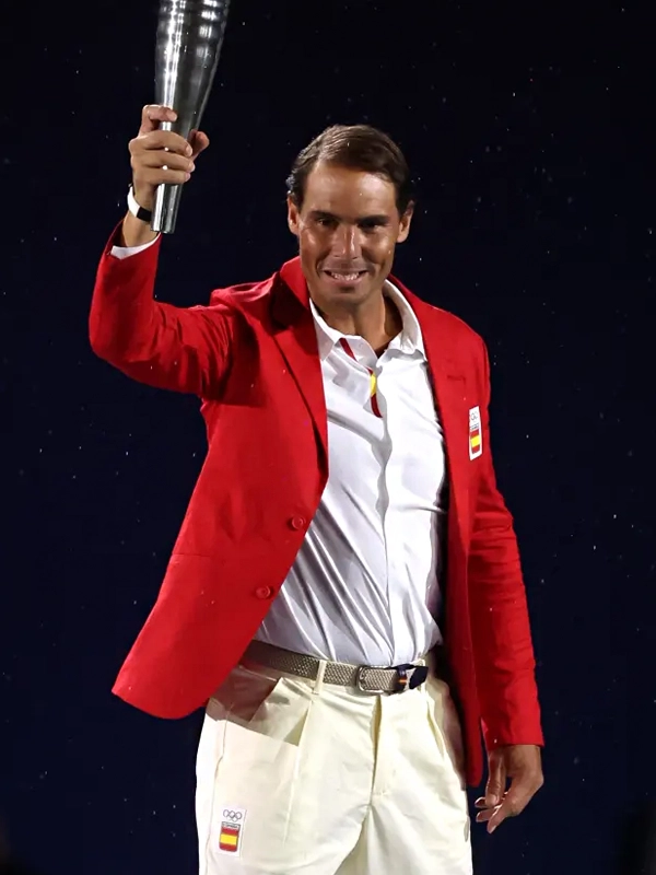 Paris 2024 Olympics Rafael Nadal Red Coat