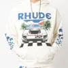 Rhude Miami Startline Hoodie White