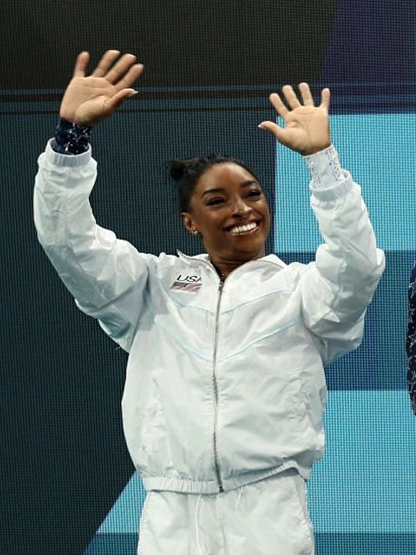 Simone Biles 2024 Olympics Team USA White Jacket