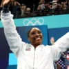 Simone Biles 2024 Olympics White Jacket