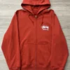 Stussy Honolulu Orange Zip-Up Hoodie