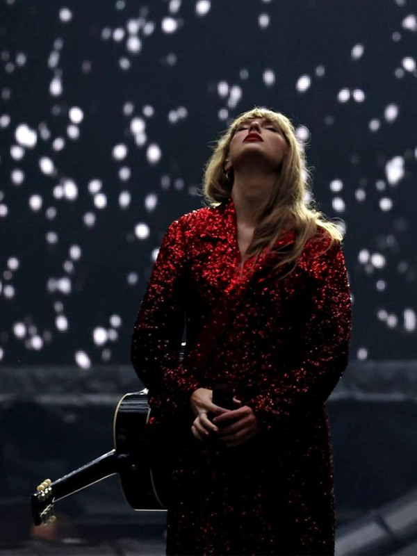 Taylor Swift Eras Tour Red & Black Sequin Coat